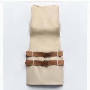 Zara Double Belted Fitted Dress